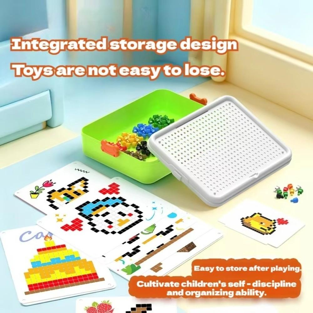 DIY Set Mushroom Peg Puzzle Toy 3D Mushroom Nail Puzzle Toy 3D Puzzle Toy Boys Girls