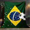 1PC Brazil Artwork Printed Soft Flannel Blanket Throw for Adult Bedroom Living Room Sofa Camping Travel Fan gifts Christmas Gifts