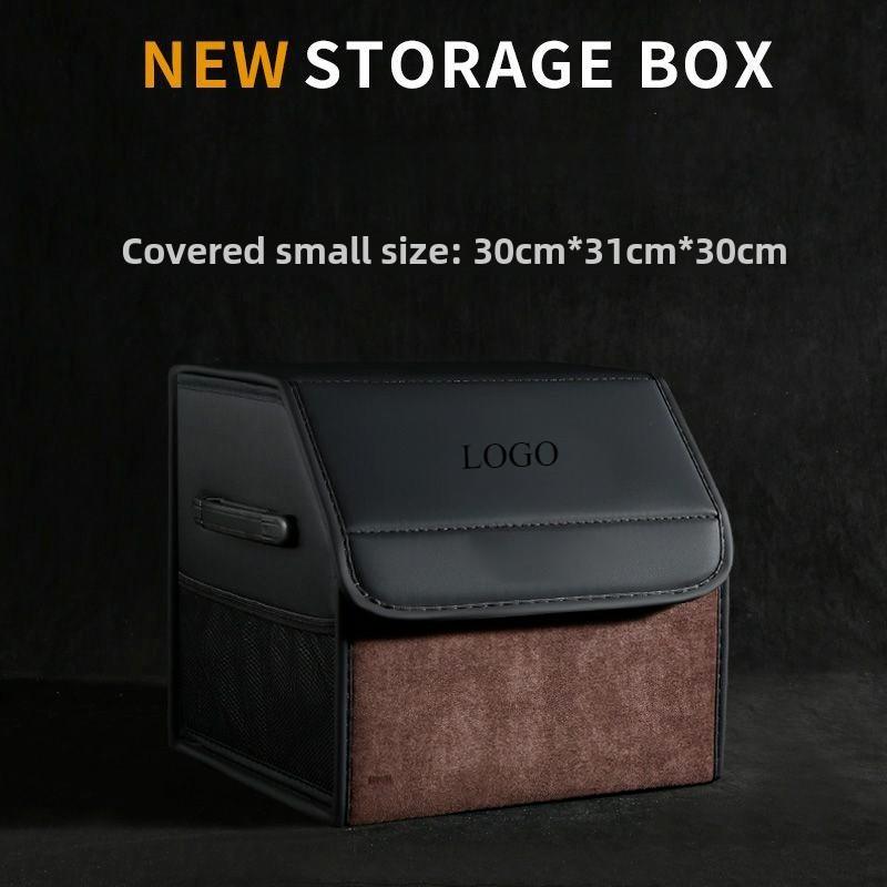 Car Large Capacity Storage Box Trunk Multifunctional Folding Leather Material Storage Box Suitable for Polestar 1 2 3 4