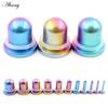 Alisouy 1PC титановые градиентные цветные цилиндрические ушные калибры конические заглушки туннельный расширитель серьги-расширители пирсинг украшения для тела