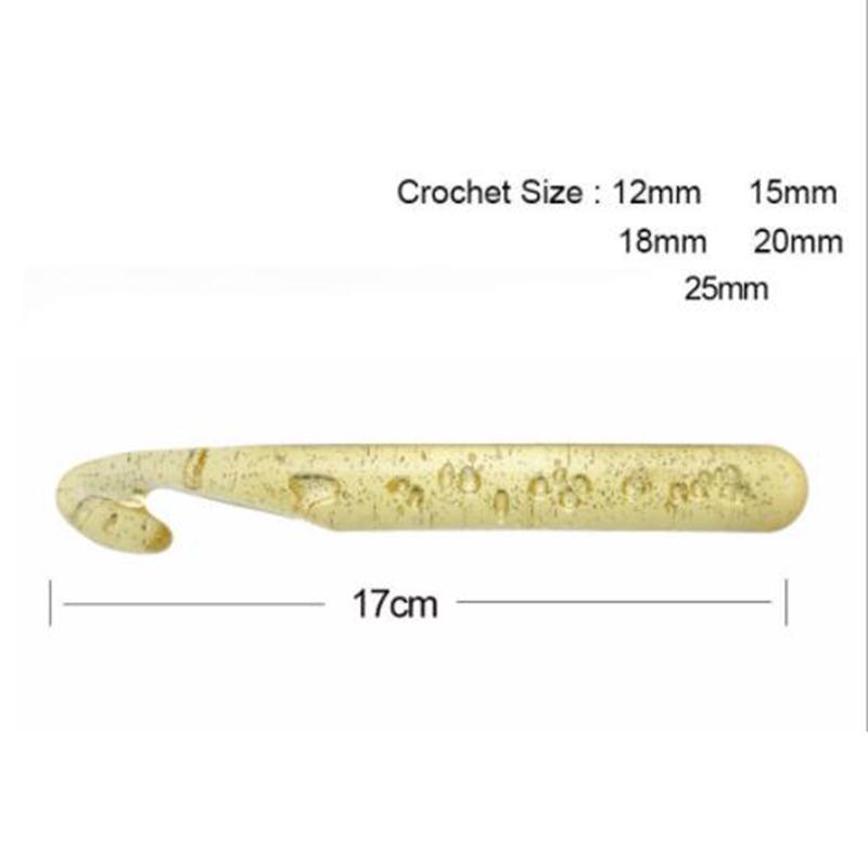 Chunky Crystal Crochet Hook Needle Knitting Wool Hook Craft 12 15 18 20 25mm