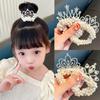 Sweet and Romantic Style Children's Updo Head Ponytail Princess Crown Headpiece Imitation Pearl Fashion Exquisite Headband