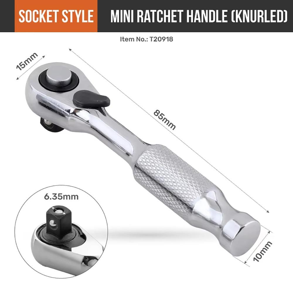 1Pcs with Anti-slip Ergonomic Handle Ratchet Wrench 14 Drive Hand Tool  For Tightening Tasks