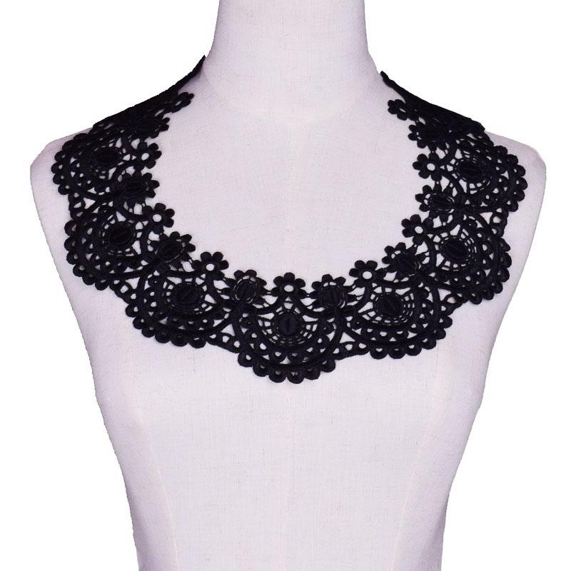 1 шт. DIY вышивка белая кружевная ткань аппликация декольте воротник декоративные аксессуары свадебное платье невесты