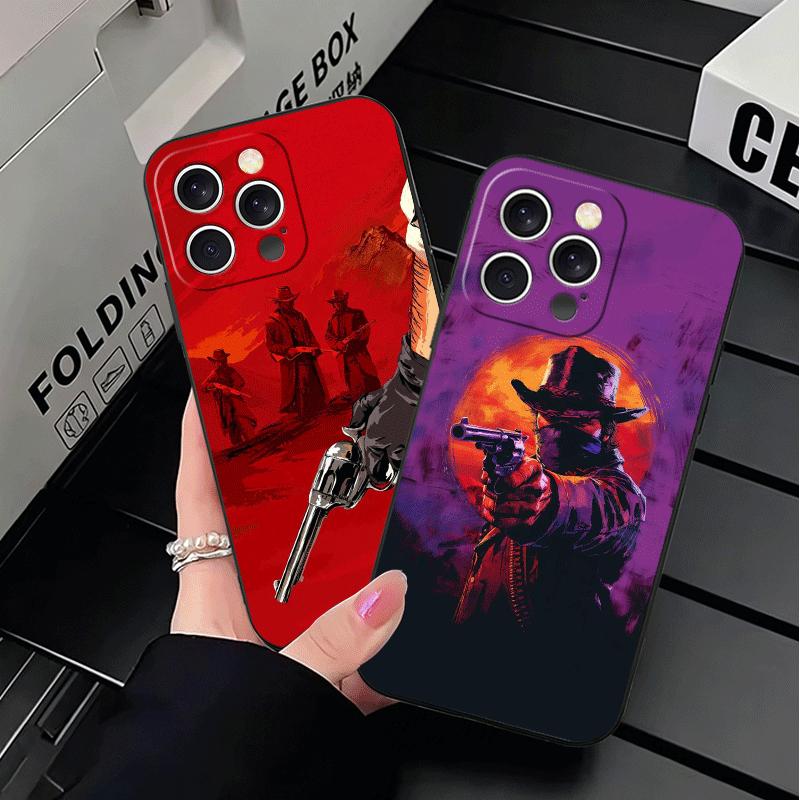 Мягкий чехол для телефона Red Dead R-Redemption для iPhone 16 16E 17 Air 15 Pro Max 14 Plus 13 Mini 11 12 7 Черная задняя крышка