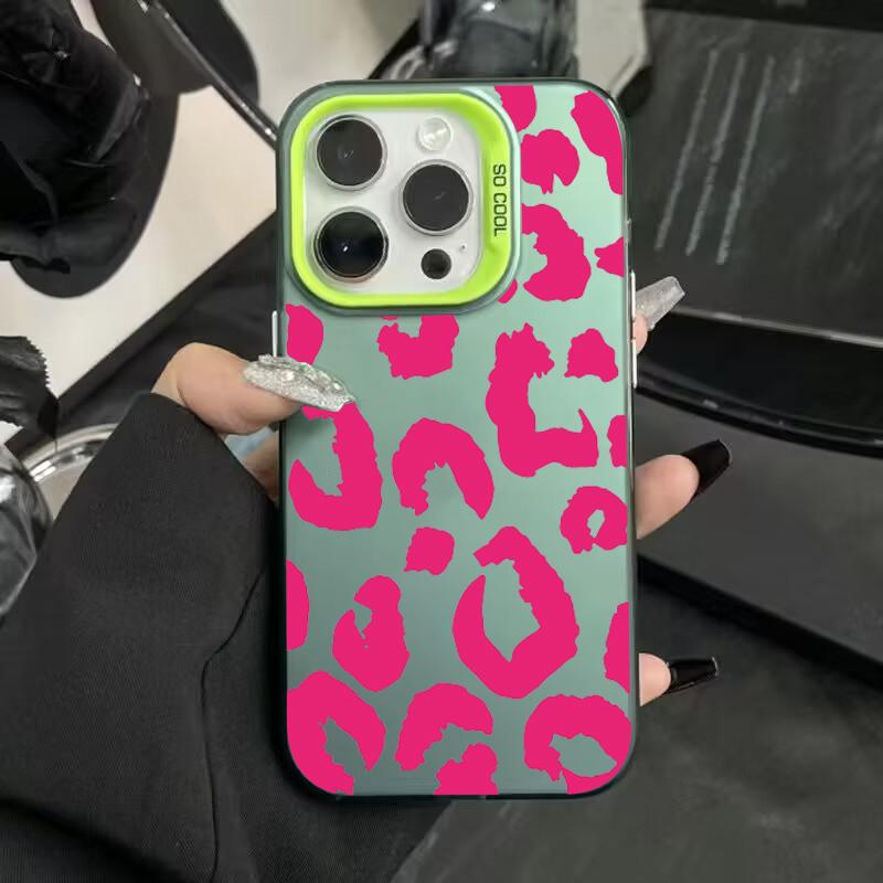 Чехол для iPhone 16 Леопардовый принт Гальваническое серебро Чехол для телефона для iPhone 11 12 13 14 15 Pro Max 17 Air 16E 7 8 Plus SE2 Чехол