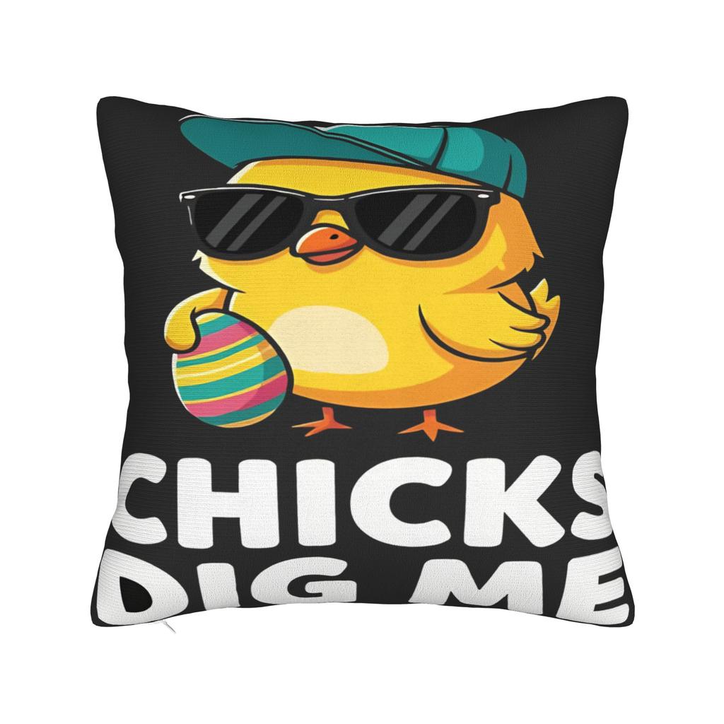 Easter Chicks Dig Me Pillow Cover Comfy Cushion Cover Fashion Pillow Case For Couch Sofa Bedroom