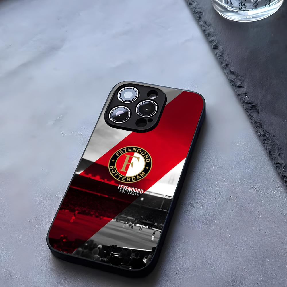 Чехол для телефона футбольного клуба F-FeyenoordS Закаленное стекло Для IPhone 17 13 14 16 12 15 11 Pro Max Plus Mini X XR SE2020 Coque