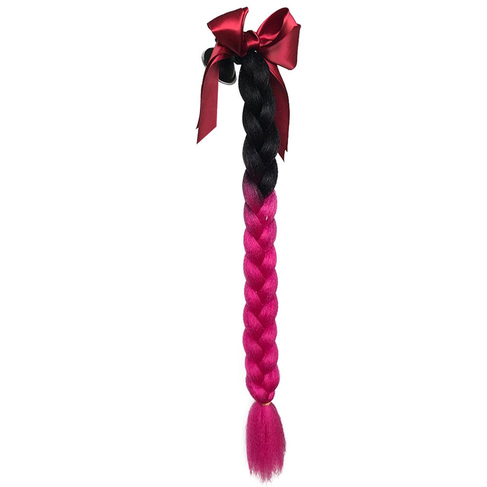 22-дюймовый мотоциклетный шлем с косами, женский парик с косами для мотоциклетных шлемов, 11 цветов, двойная косичка, хвост с присоской