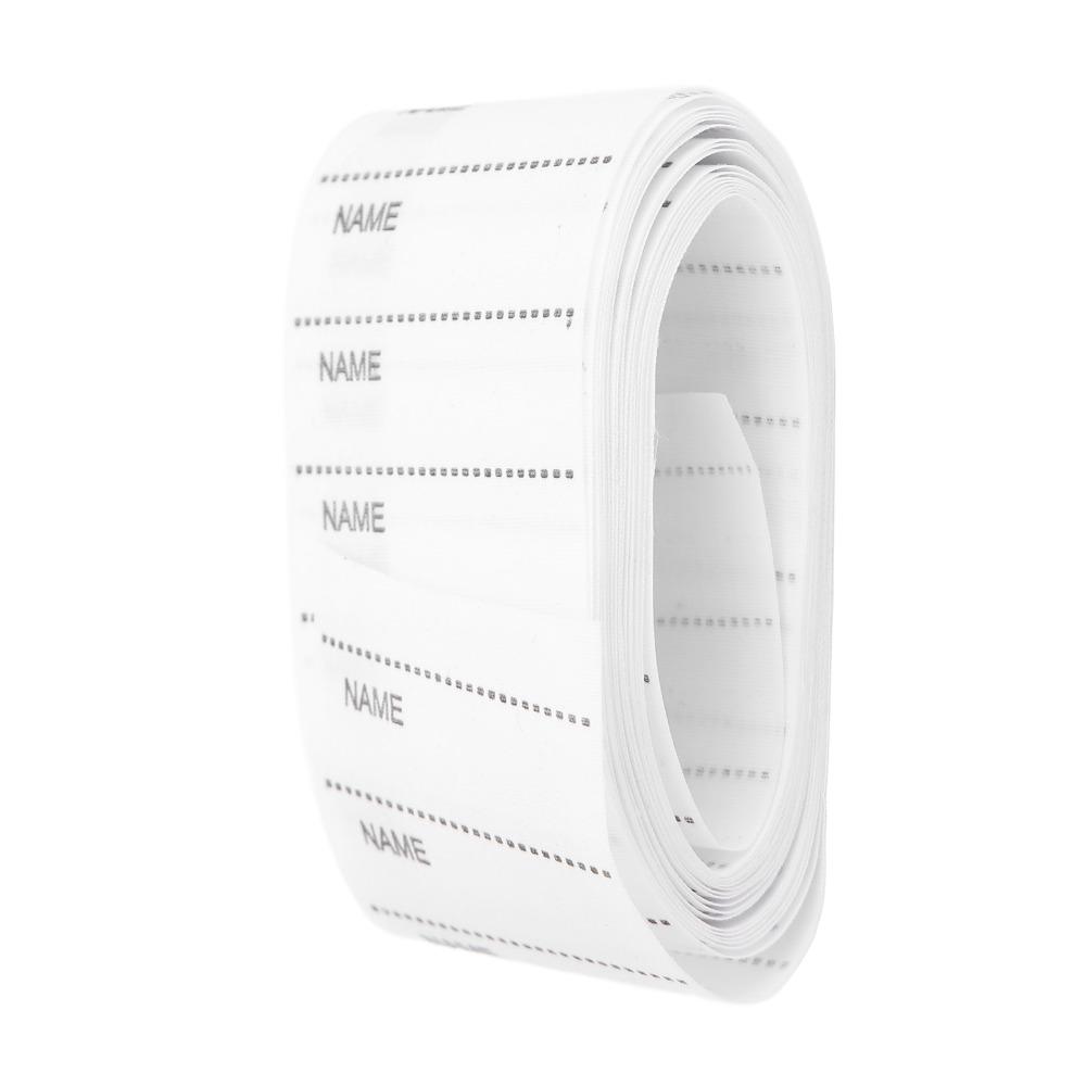 200pcs Iron On Woven Name Labels White Sew on Name Tags Iron On Clothing Labels  For School Uniforms
