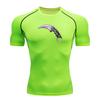 Men's Compression Fitness Sports T-Shirt, Iridescent Karambit Knife Pattern Quick Dry Breathable Athletic Top for Workou