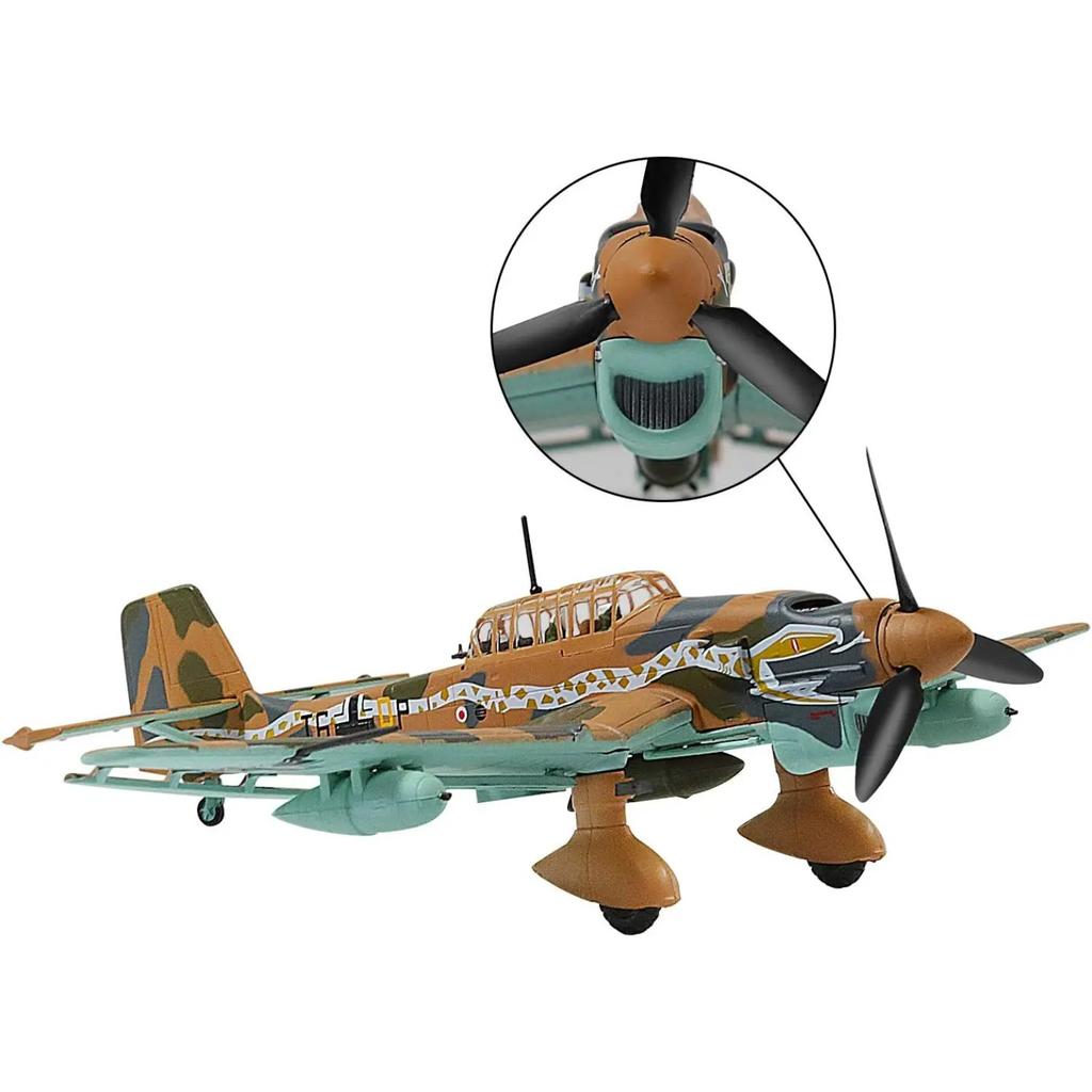 1/72 Ju 87 Штука Металлическая модель пикирующего бомбардировщика Немецкий военный литой самолет-штурмовик времен Второй мировой войны для коллекции или подарка