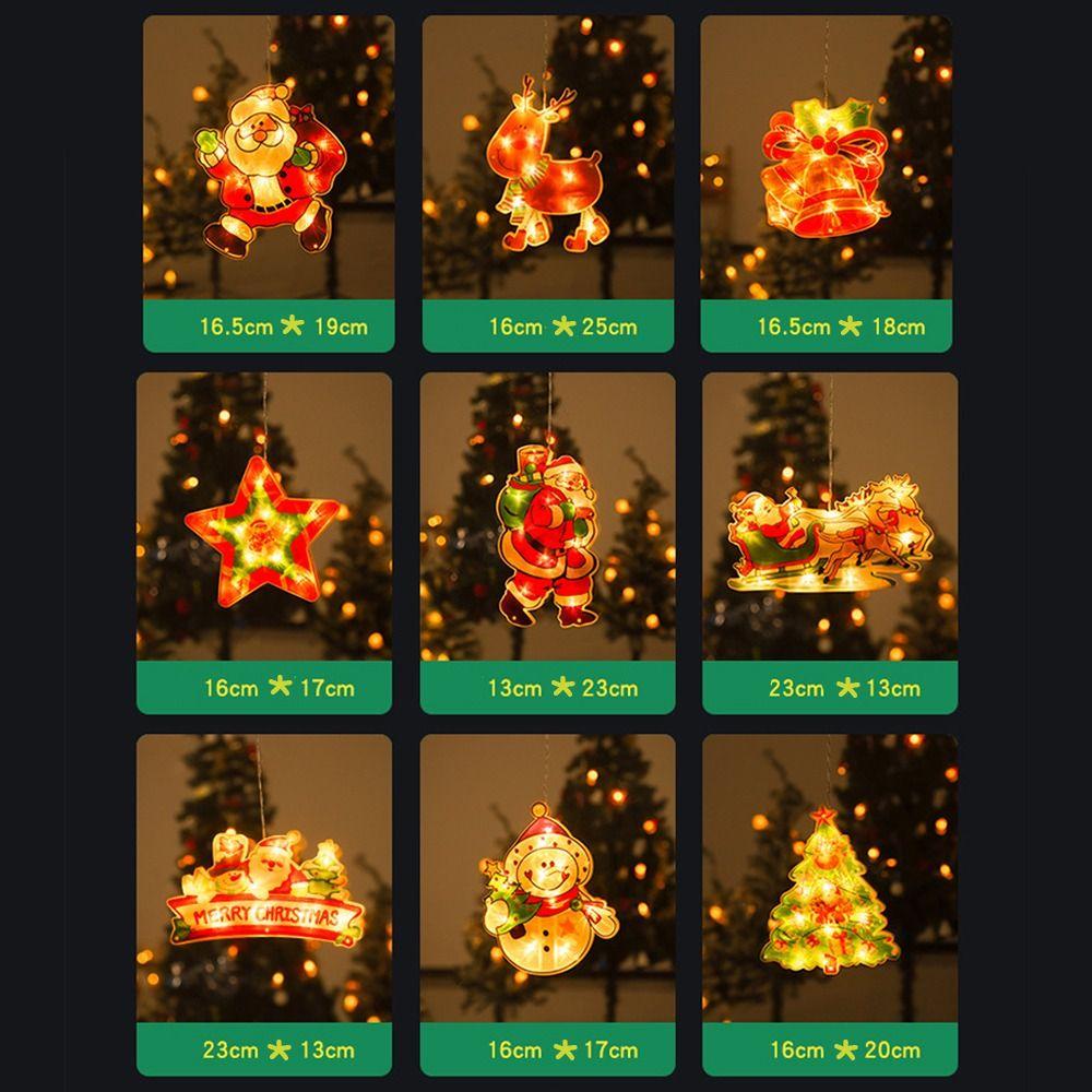 Snowman Shaped Window Hanging Light PVC Xmas Color Lamp New LED Sucker Light