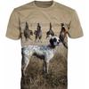 Летняя модная мужская футболка с 3D охотничьей собакой в ​​стиле Харадзюку, детская рубашка с круглым вырезом и животным