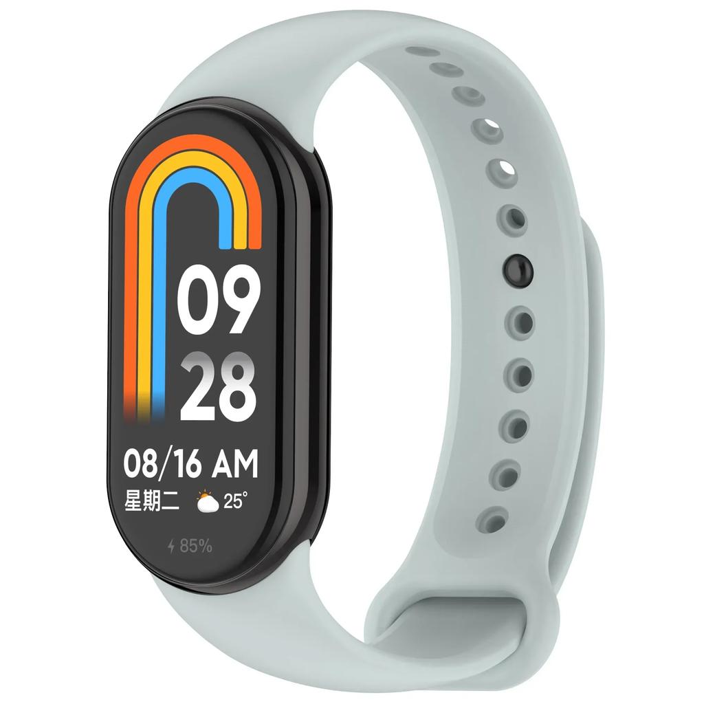 Цветной силиконовый ремешок для Xiaomi Mi Band 10/9 Мягкий спортивный сменный браслет для Xiaomi Mi Band 8/9/10 Оригинальный официальный ремешок