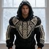 Мужская толстовка с капюшоном на шнурке с длинным рукавом, толстовка с 3D-цифровой печатью, уличный стиль, повседневная одежда для спортзала