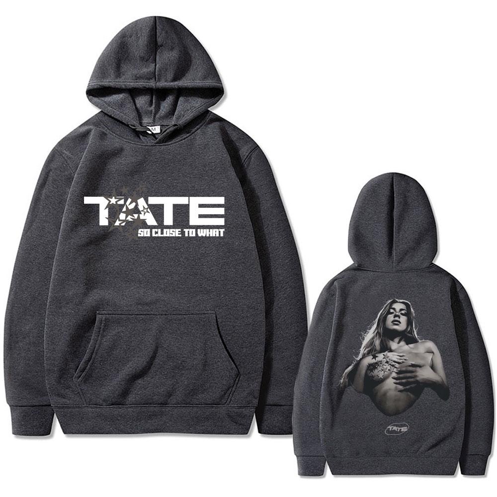 Singer Tate Mcrae Album So Close To What 2025 World Tour Hoodie Men Women Fashion Pop Music Sweatshirt Retro Oversized Pullover
