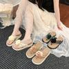 Fairy Style Flower Platform Slippers Female Summer Wear 2025 New National Style Fashion Versatile with Skirt Beach Sandals
