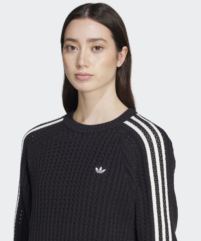 adidas Вязаный свитшот с круглым вырезом - Черный / Jd0905