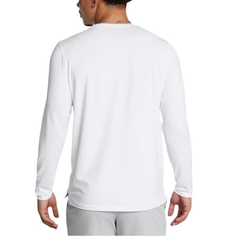 Under Armour Johnson Series Authentic однотонная футболка с круглым вырезом и длинным рукавом для мужчин, белые топы 1386871-100