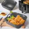 Silicone Air Fryer Liners Reusable Square Airfryer Liners for 4-6 QT Food-Grade Baking Pan Liner Air Fryer Accessories
