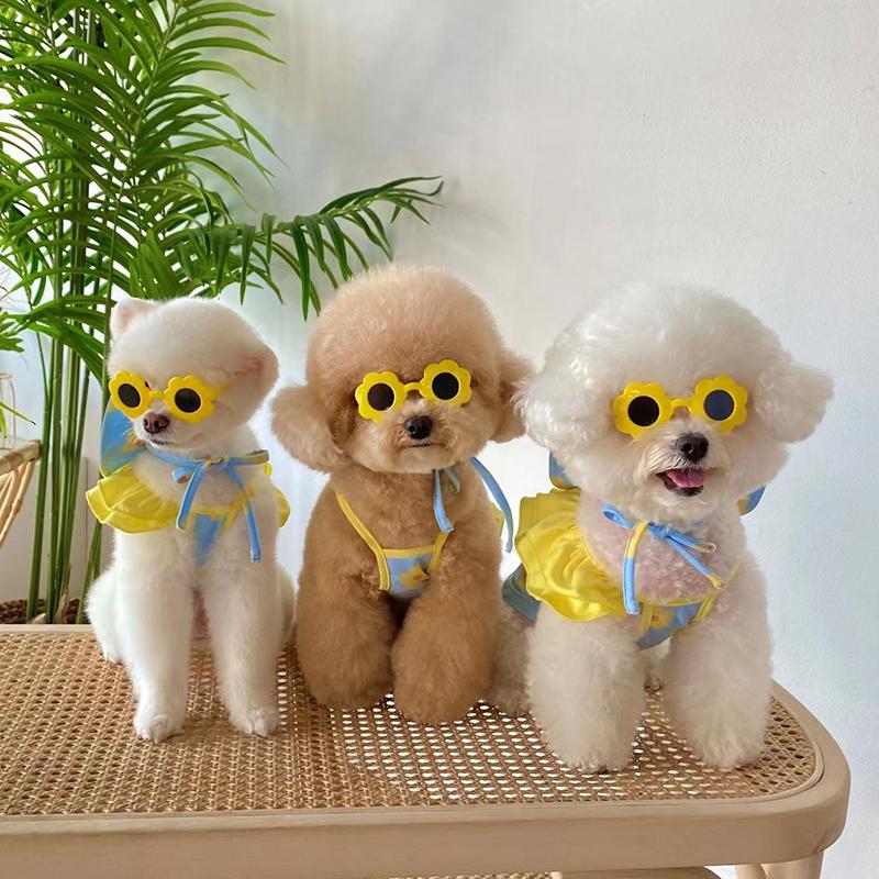 Купальники для домашних животных Цельный слинг-бикини для собак Дышащий жилет Купальник Розовый леопардовый принт Собака Купальник Тедди Йоркширская кошка Одежда