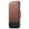 SUTENI Q-06 For iPhone 16 Case Color Splicing Magnetic Detachable Leather Phone Cover