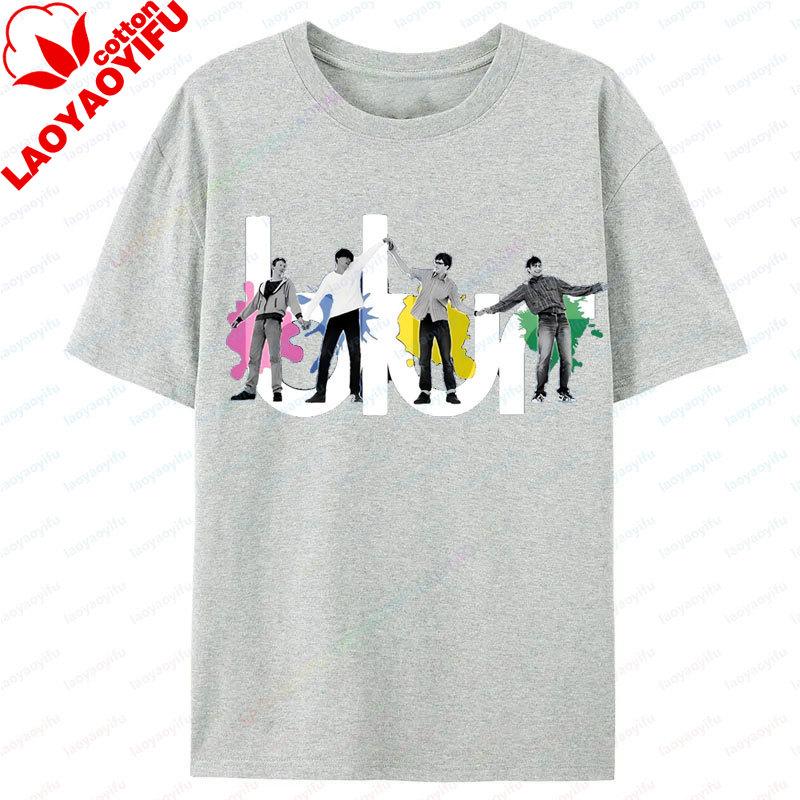 Blur Britpop Band Concert Tour Vintage Tshirt Summer Streetwear Casual Fashion Cotton UnisexsT Shirt Womens Tops Gothic Rock Tee