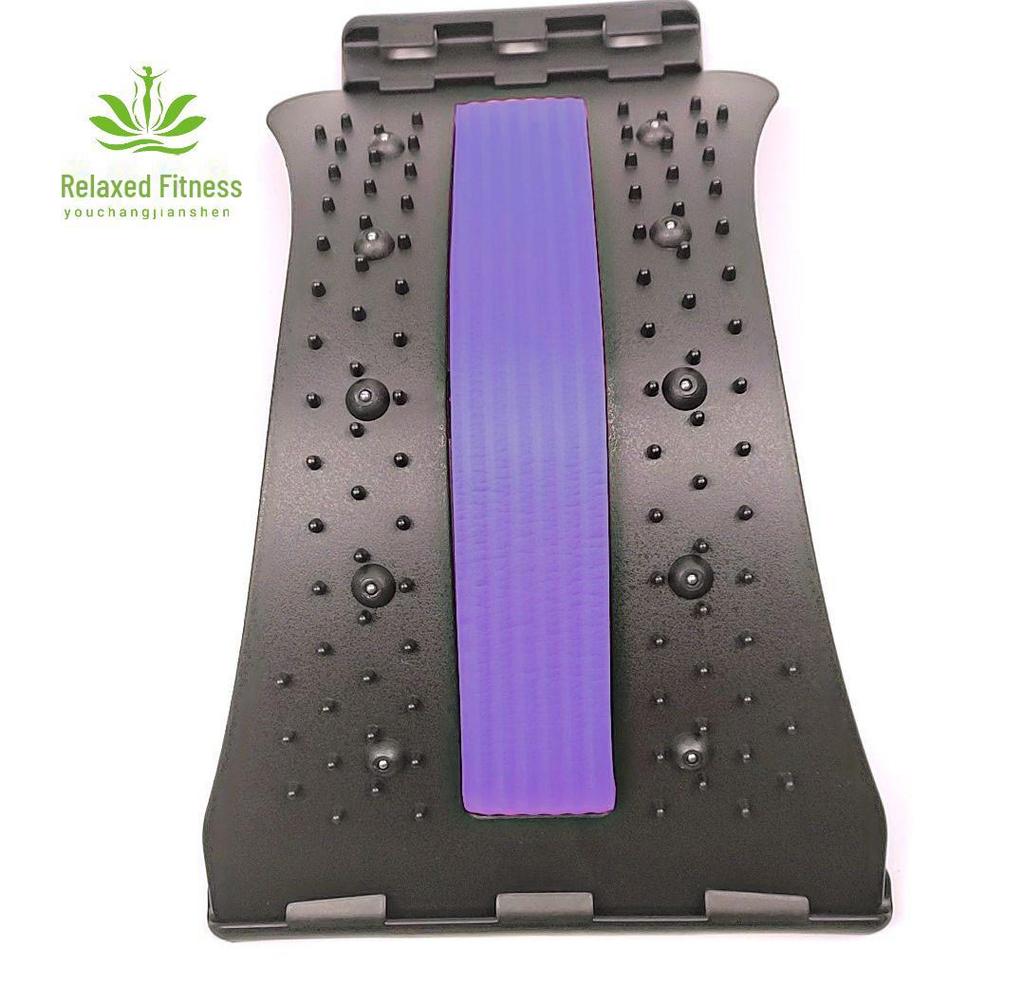 Lumbar Traction Device & Spine Massager: Corrector for Waist Strain & Yoga Stretching