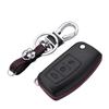 Ford 4D Genuine Leather Key Case for Fiesta/Focus/Mondeo 3-Button Flip Key Fob