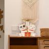 Cute Lucky Cat Statue Sculpture Sundries Container Novelty Key Storage Tray for Office Living Room Home Bathroom Book Shelf