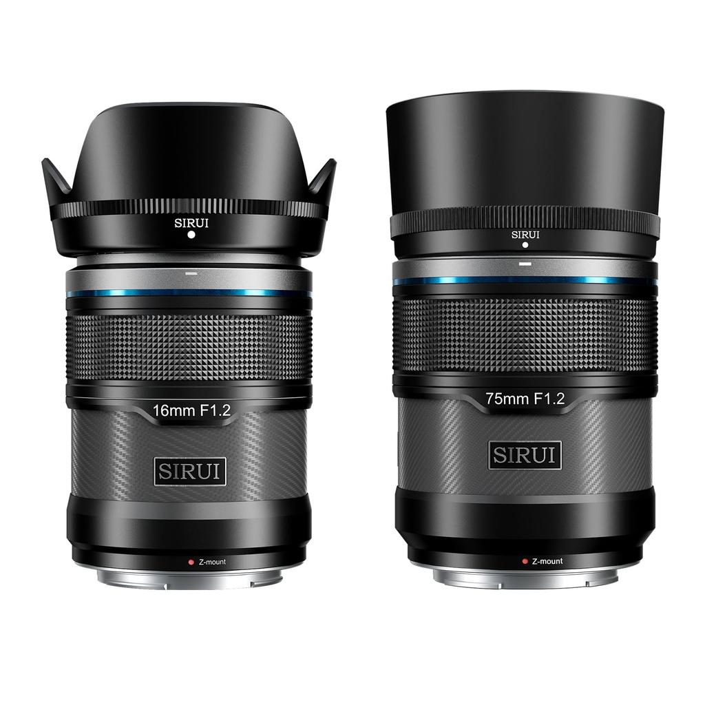 SIRUI Sniper 16mm and 75mm Autofocus Lens Camera Lens for and Zfc Set, F1.2 Wide-Angle APS-C Z8, Z9, Z5, Z6, Z7, (Z Mount, Black)