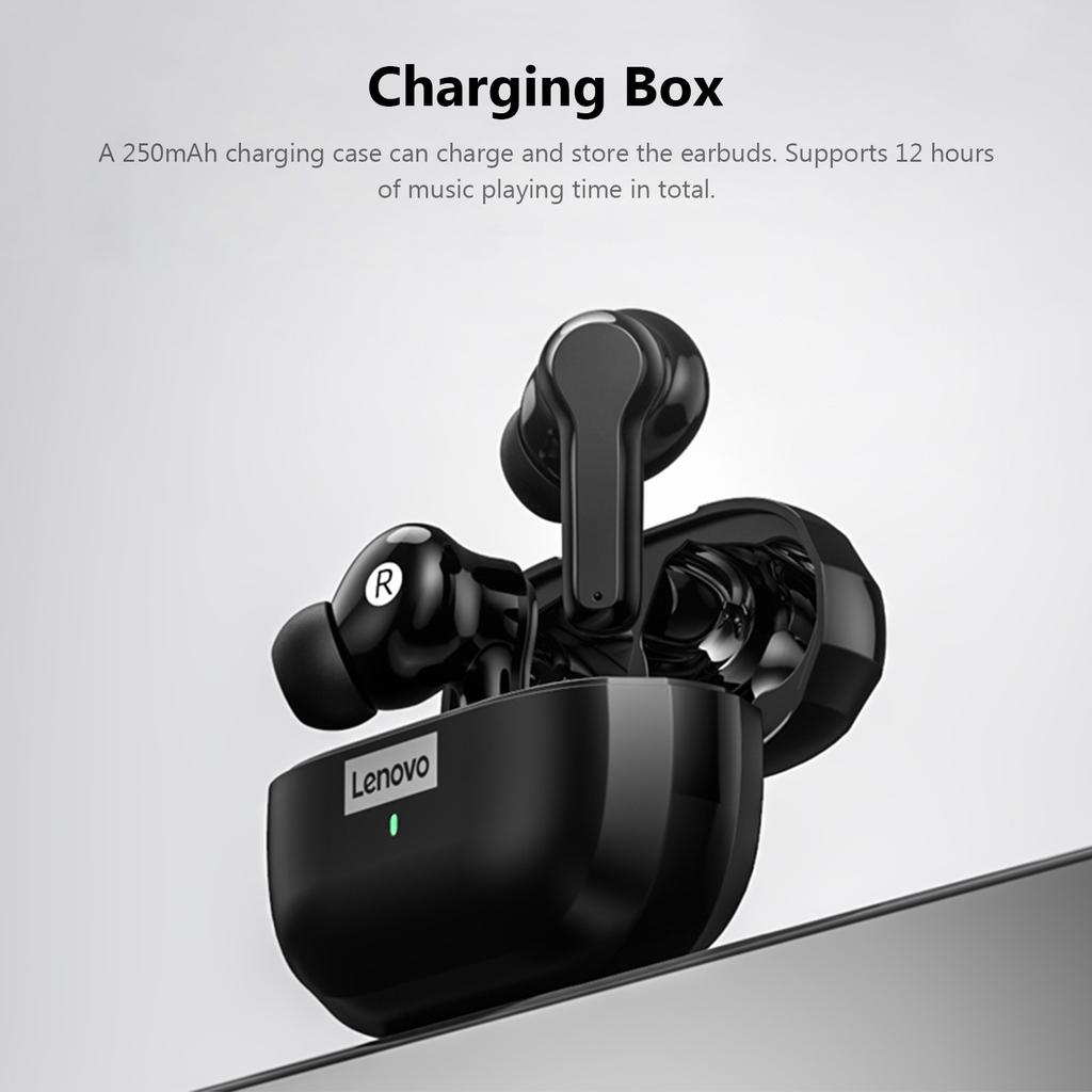 Lenovo Беспроводные наушники LP1S True BT 5.0, мини-наушники, спортивная гарнитура, вкладыши с сенсорным управлением