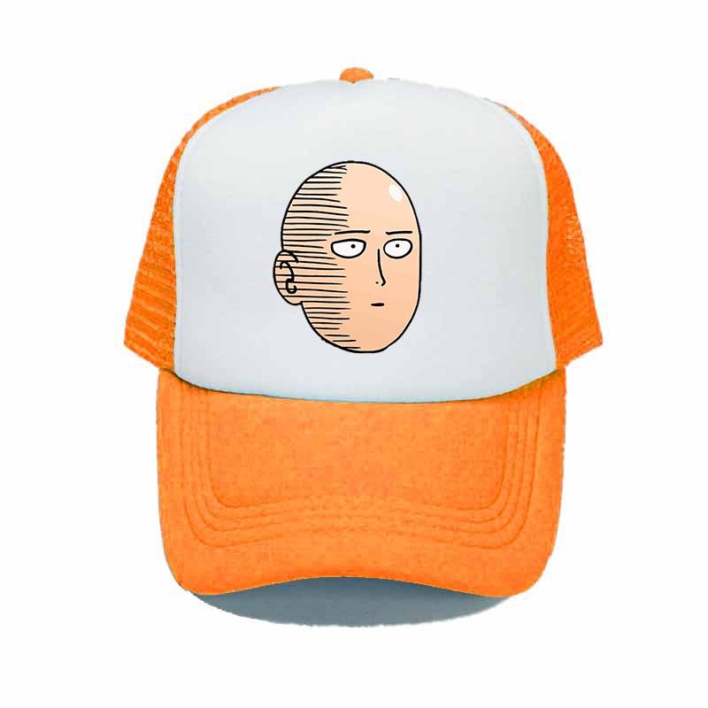 One Punch Man Mesh Dad Hat Japanese Anime Fans Casual Bone Gorras Cap For Women Unisex Webcomic Bald Hero Baseball Cap YY316