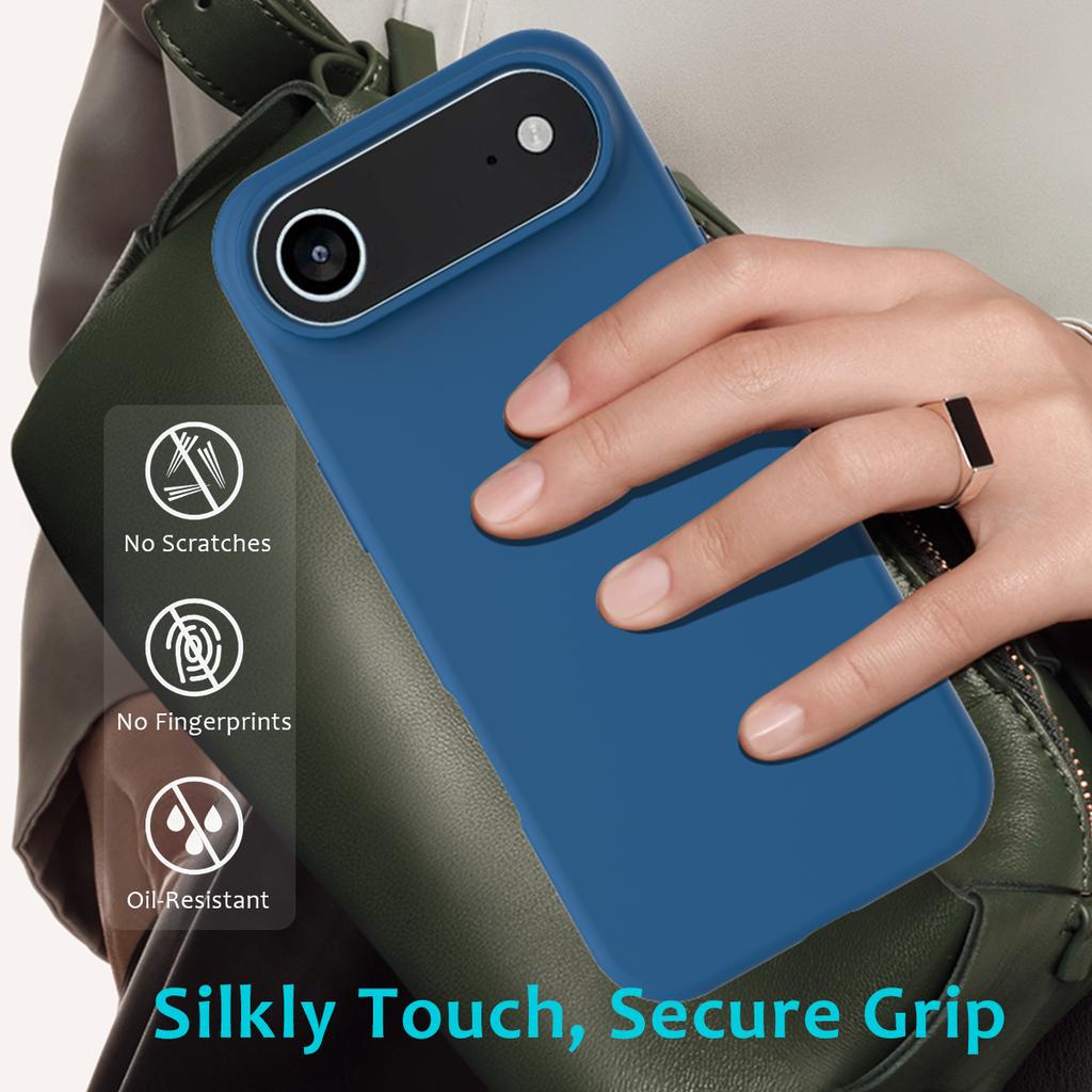 Простой чехол для телефона из жидкого силикона для IPhone 17 Air 16 15 14 13 12 Pro Max 17Pro Противоударная задняя крышка Чехол Capa