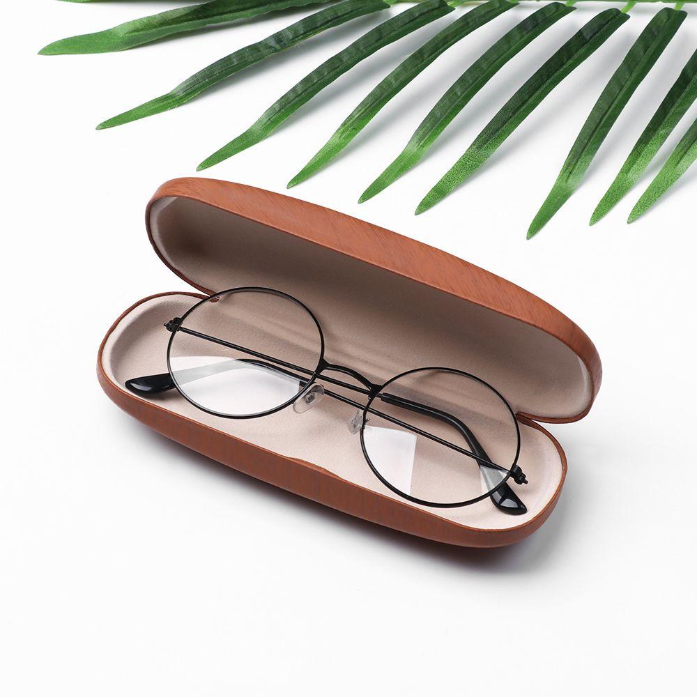 Высококачественный металлический футляр для очков с текстурой дерева Футляр для очков для чтения Футляр для очков Жесткий держатель для набора