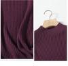 Women's High Neck 100% Wool Sweater - Seamless Knitwear for Autumn & Winter