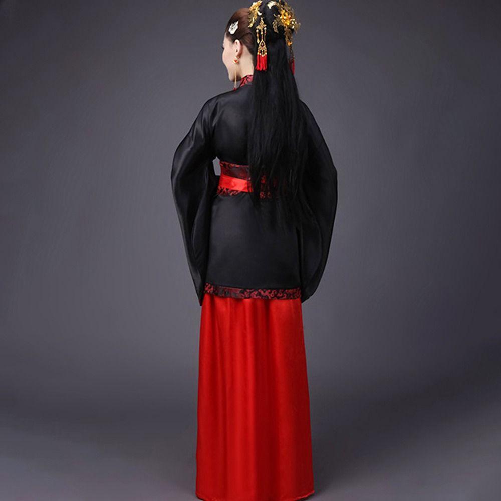 Лоскутное длинное платье ханьфу с длинными рукавами китайские традиционные костюмы китайский костюм Тан косплей