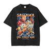 Genos T Shirt Vintage Washed Oversized Anime OOne Punch Tshirts Unisexga Short Sleeve Saitama Garou Tops Tees Unisex  Cotton