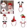 Foolscap Santa Claus Headband Plaid Christmas Cap Hair Bands Gifts Christmas Hair Hoop  Daily