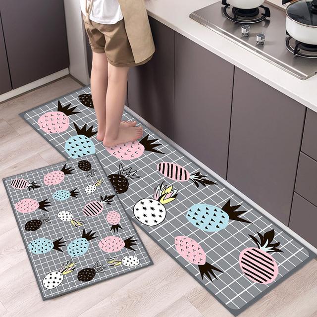 Fashionable Simple Nordic Style Kitchen Floor Mat Household Carpet Long Strip Door Mat Modern Home Decor