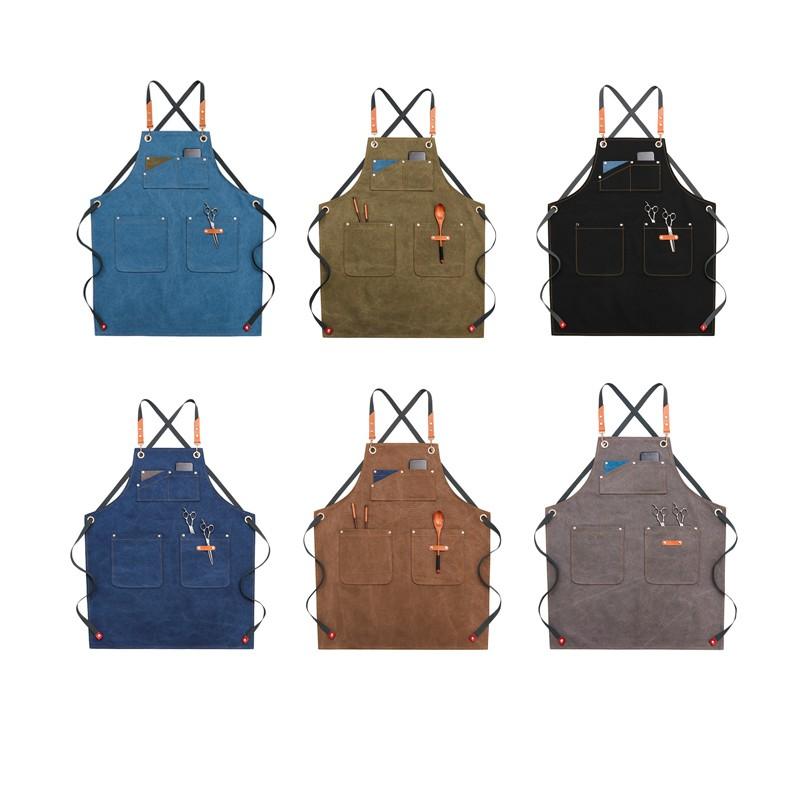 Джинсовый комбинезон для парикмахера, фартук для чайного магазина с молоком