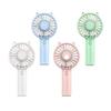 USB Handheld Mini Fan USB Rechargeable Cooling Fans Cute Portable Night Light Summer Small Pocket Fan Cartoon Mute Fans
