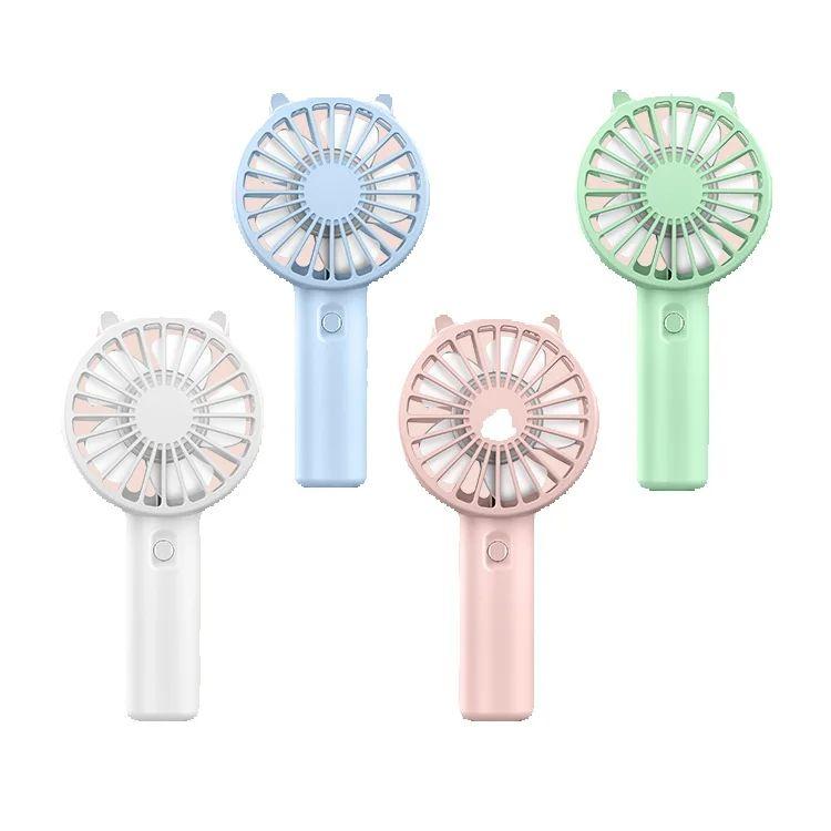 Простой Портативный Мини-Вентилятор Милый Мультяшный Дизайн Кошки Ручной Охлаждающий Вентилятор для Лета, для Использования на Открытом Воздухе, при Альпинизме, Ходьбе, Кемпинге