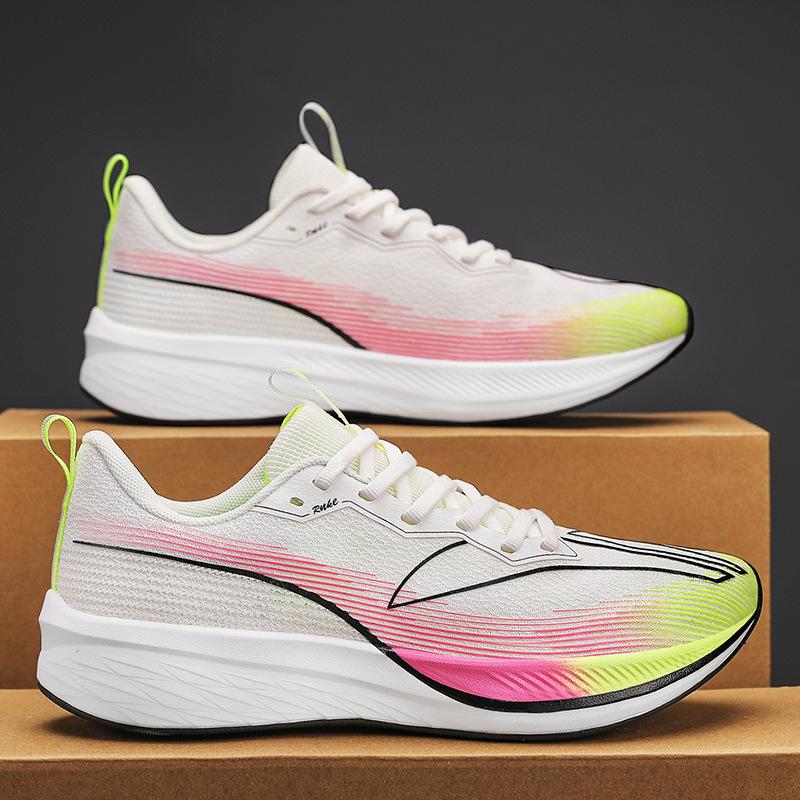 Summer racing running shoes couple breathable running shoes gradual change non-slip men's and women's casual sports shoes