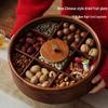 Wedding Dried Fruit Plate - Elegant Nine-Grid Glass Snack Box for Living Room