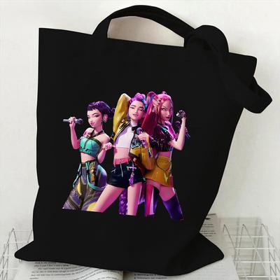 Сумка холщовая с принтом группы KPOP Korean Witch Hunter, одноплечевая, ручная, для покупок, KTY