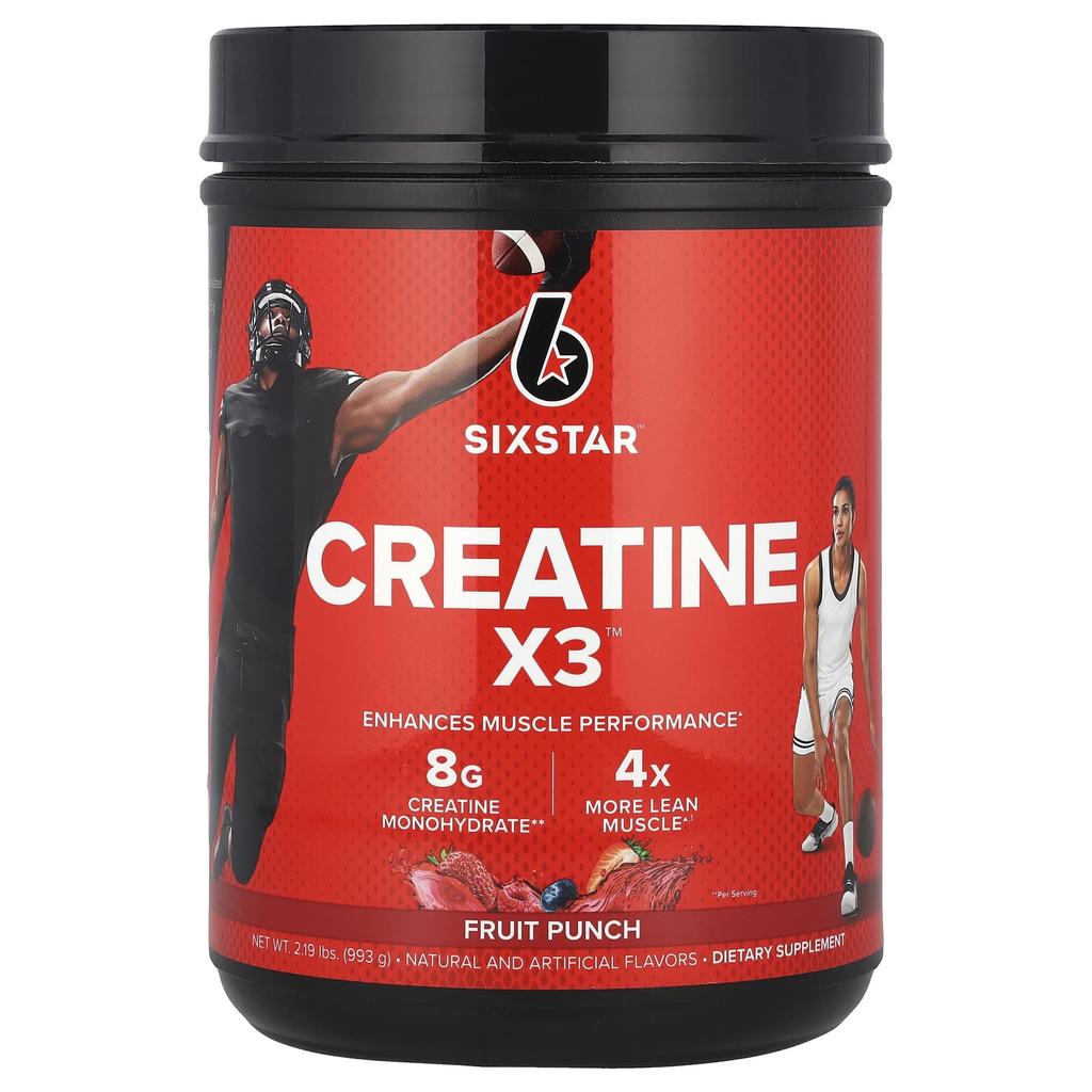SIXSTAR Creatine X3™, Fruit Punch, 2.19 Lb (993 G)