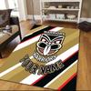 Custom Name New Zealand Warriors Flannel Pattern Square Carpet,Area Rug,Carpet Rug for Living Room Bedroom Sofa Playroom Decor,Non-slip Floor Mat