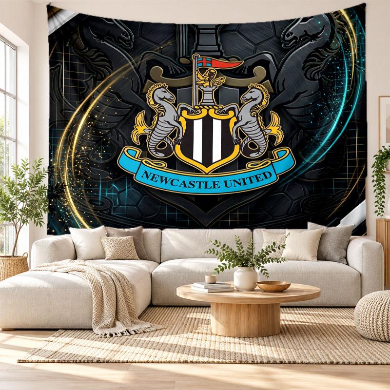 Newcastle United Football Wall Tapestry, Soft Fabric Wall Hanging, Decorative Backdrop For Bedroom Home Wall Art